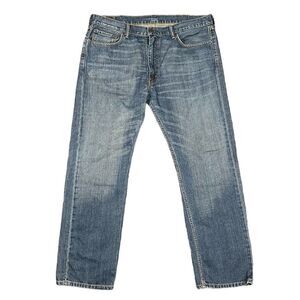 Levis 505‎ Mens Size 40x32 Blue Regular Fit Denim Jeans High Rise Straight Leg